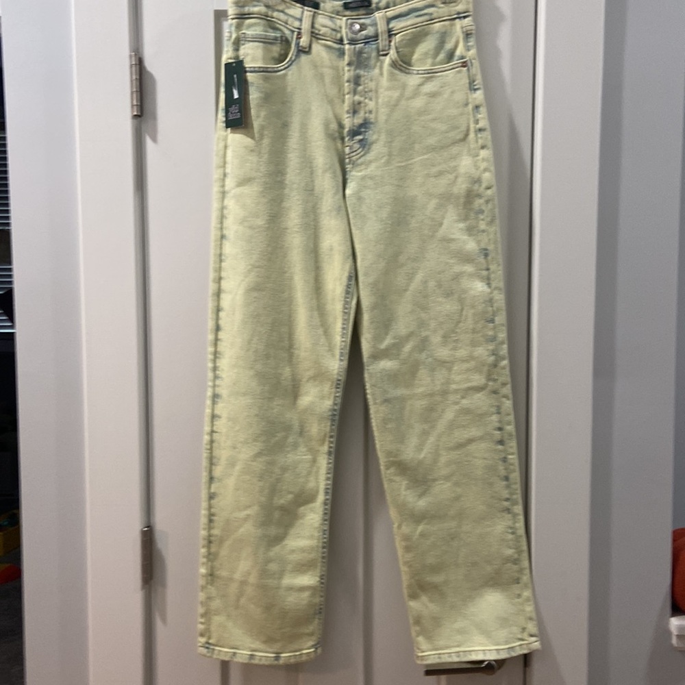 Wild Fable Super High Rise Acid Over-Dye Straight Jeans neon color 💕 NWT 4 / 27